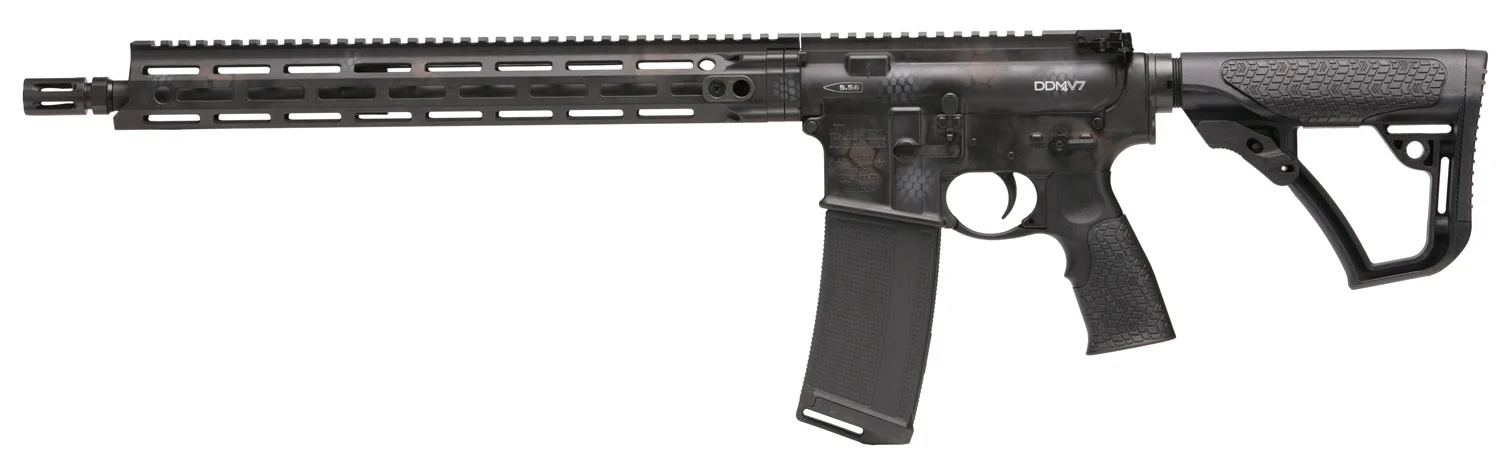 Daniel Defense 0212802267047 DDM4 V7 5.56x45mm NATO 16" 30+1 Rattlecan Cerakote 6 Position w/SoftTouch Overmolding Stock