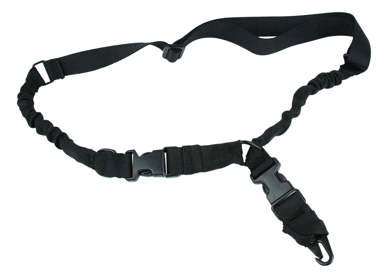TacFire SL003B 2 To 1 Point Sling Black Nylon 30"-40" OAL Adjustable Double Bungee Rifle