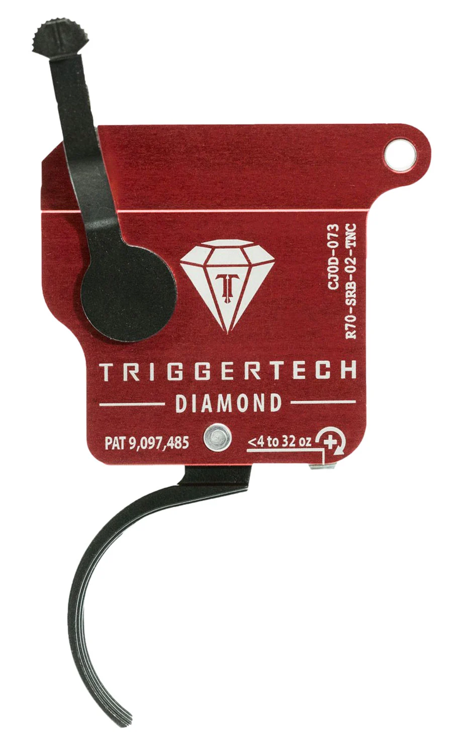TriggerTech R70SRB02TNC Diamond Without Bolt Release Single-Stage Traditional Curved Trigger with 0.30-2 lbs Draw Weight for Remington 700 Right