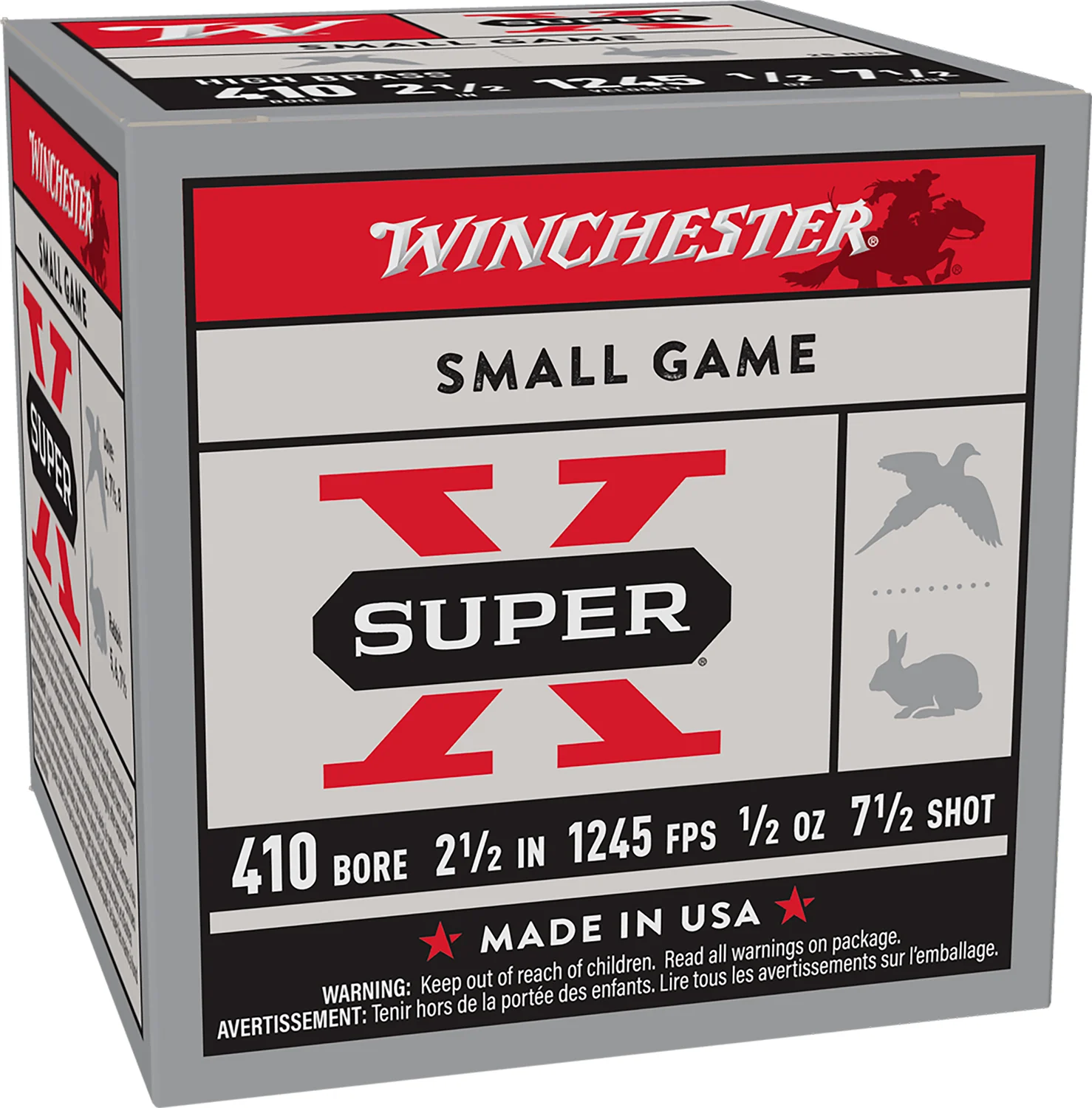 Winchester Ammo X417 Super X Heavy Game Load High Brass 410Gauge 2.50" 1/2oz 7.5Shot 25 Per Box/10 Case