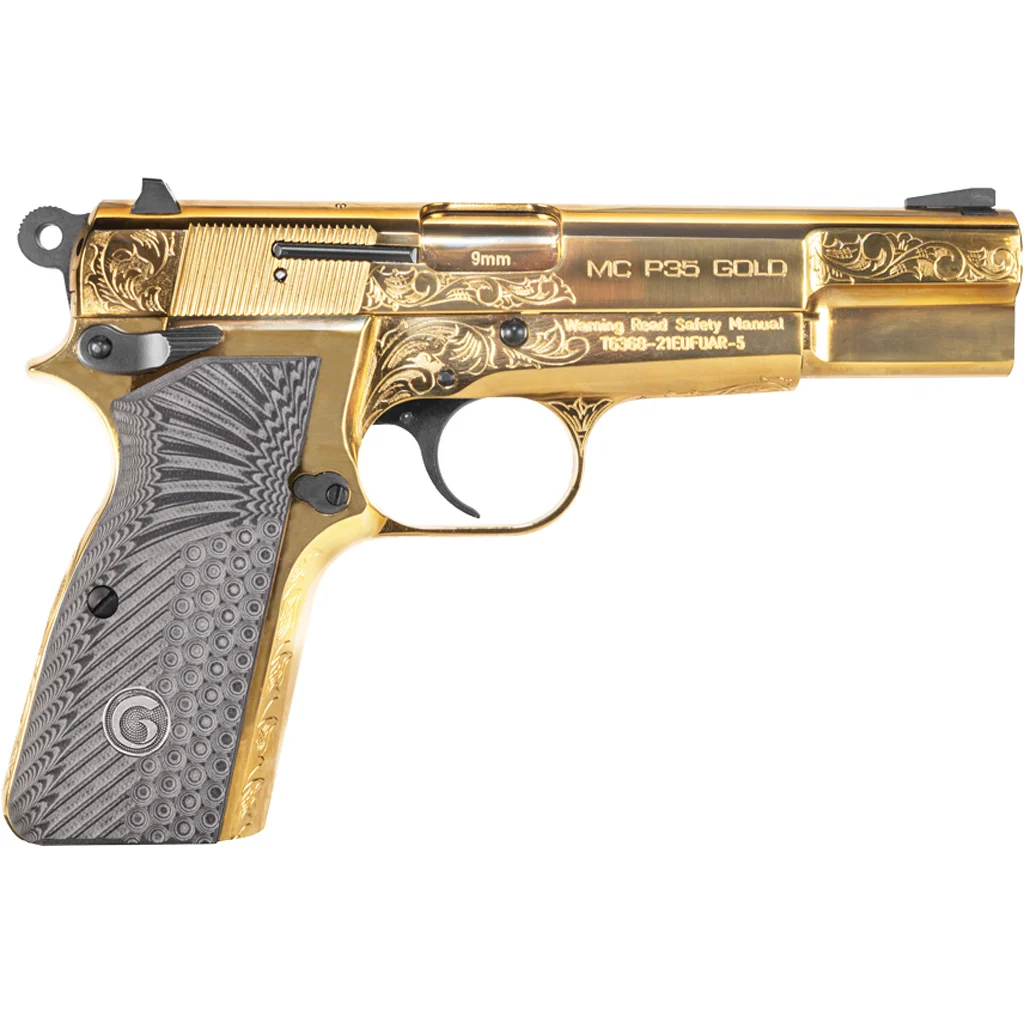 Girsan, MCP35, Semi-automatic, 9mm, 4.87" Barrel, Gold Finish, 15 Rounds, Right