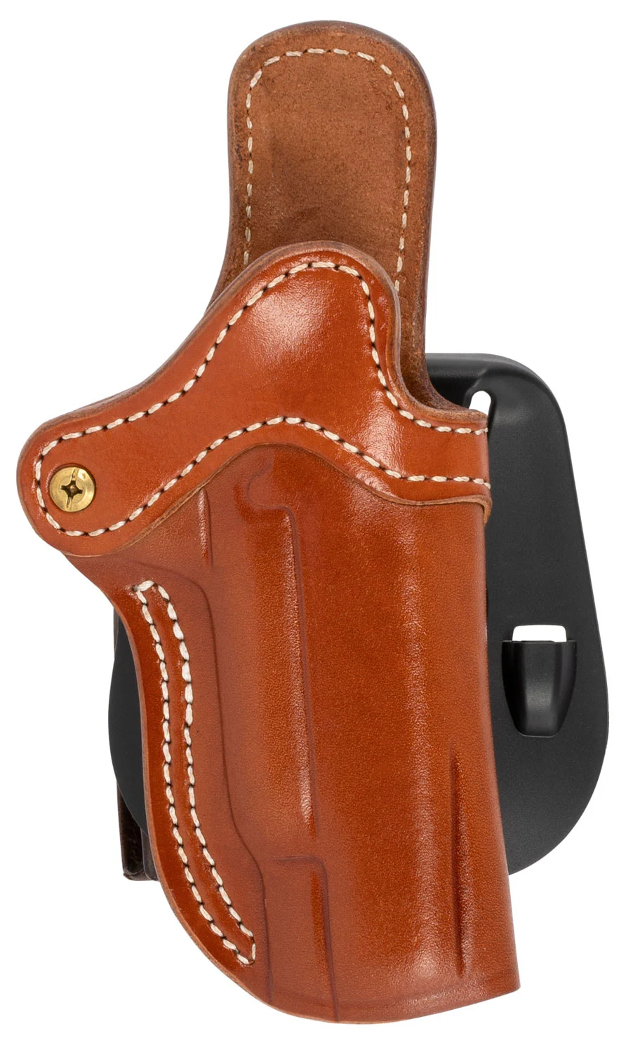 1791 Gunleather ORPDH1CBRR BH1 Optic Ready Size 01 OWB Style made of Leather with Classic Brown Finish, Adjustable Cant & Paddle Mount Type fits 4-5" Barrel 1911 for Right Hand