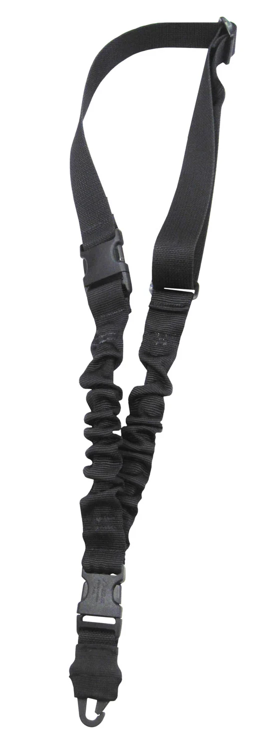 Tacshield T6010BK Shock Sling Black Webbing Single-Point Rifle/Shotgun