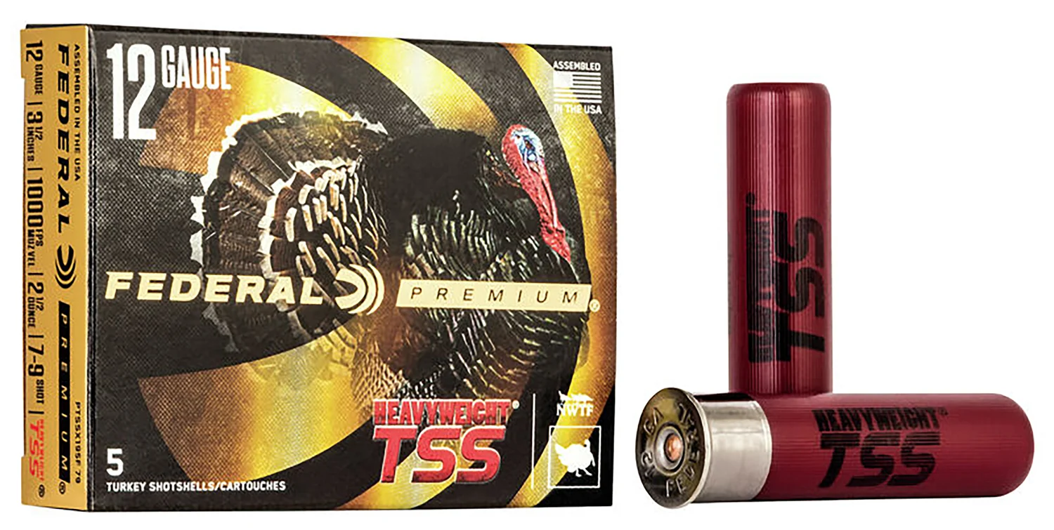 Federal PTSSX195F79 Premium Turkey Heavyweight TSS 12Gauge 3.50" 2 1/2oz 7/9Shot 5 Per Box/50 Case