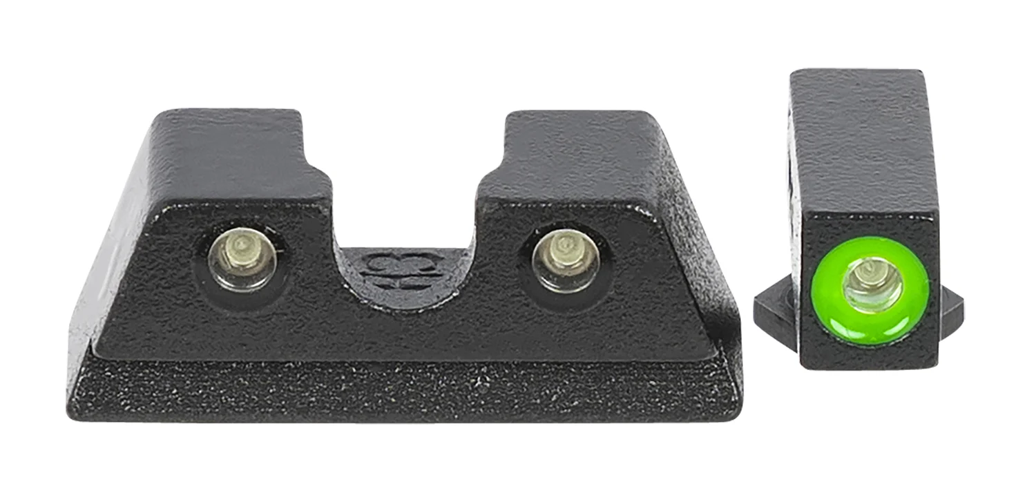 Meprolight USA 402203111 Hyper-Bright Green Tritium Green Outline Front Sight-Green Tritium Black Outline Rear Sight Glock 42/43