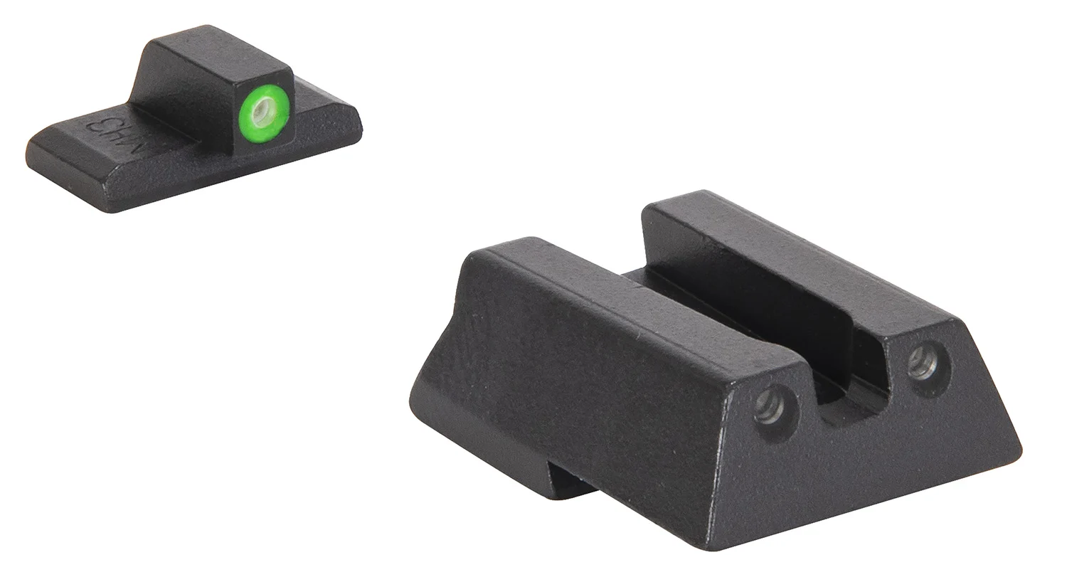 Meprolight USA 415453111 Hyper-Bright Green Tritium Green Outline Front Sight-Green Tritium Black Outline Rear Sight HK VP9/HK45/HK45C