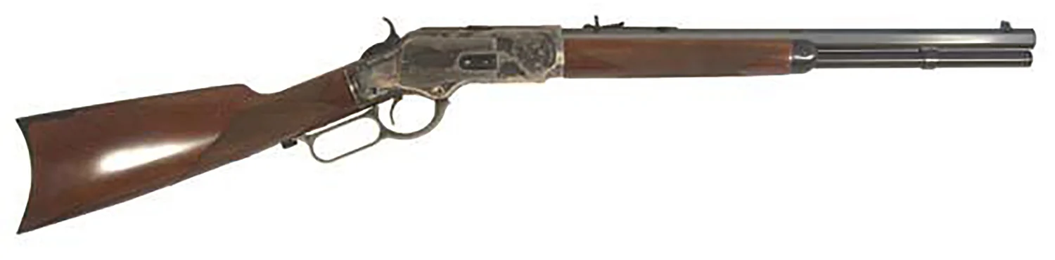 Cimarron CA2010G35 1873 Saddle Full Size 38 Special 357 Mag 10+1, 18" Blued Octagon Steel Barrel, Color Case Hardened Steel Receiver, Fixed Checkered Walnut Stock, Right Hand