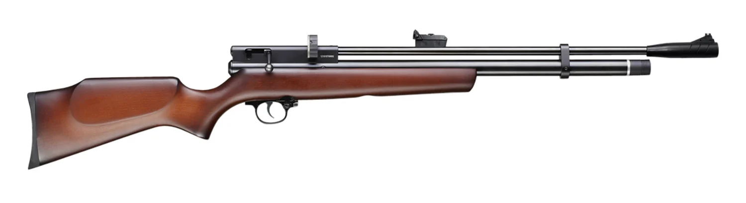 Beeman 1327 Chief II Pre-Charged Pneumatic 177 Pellet 10+1 Shot Black Black Receiver European Hardwood