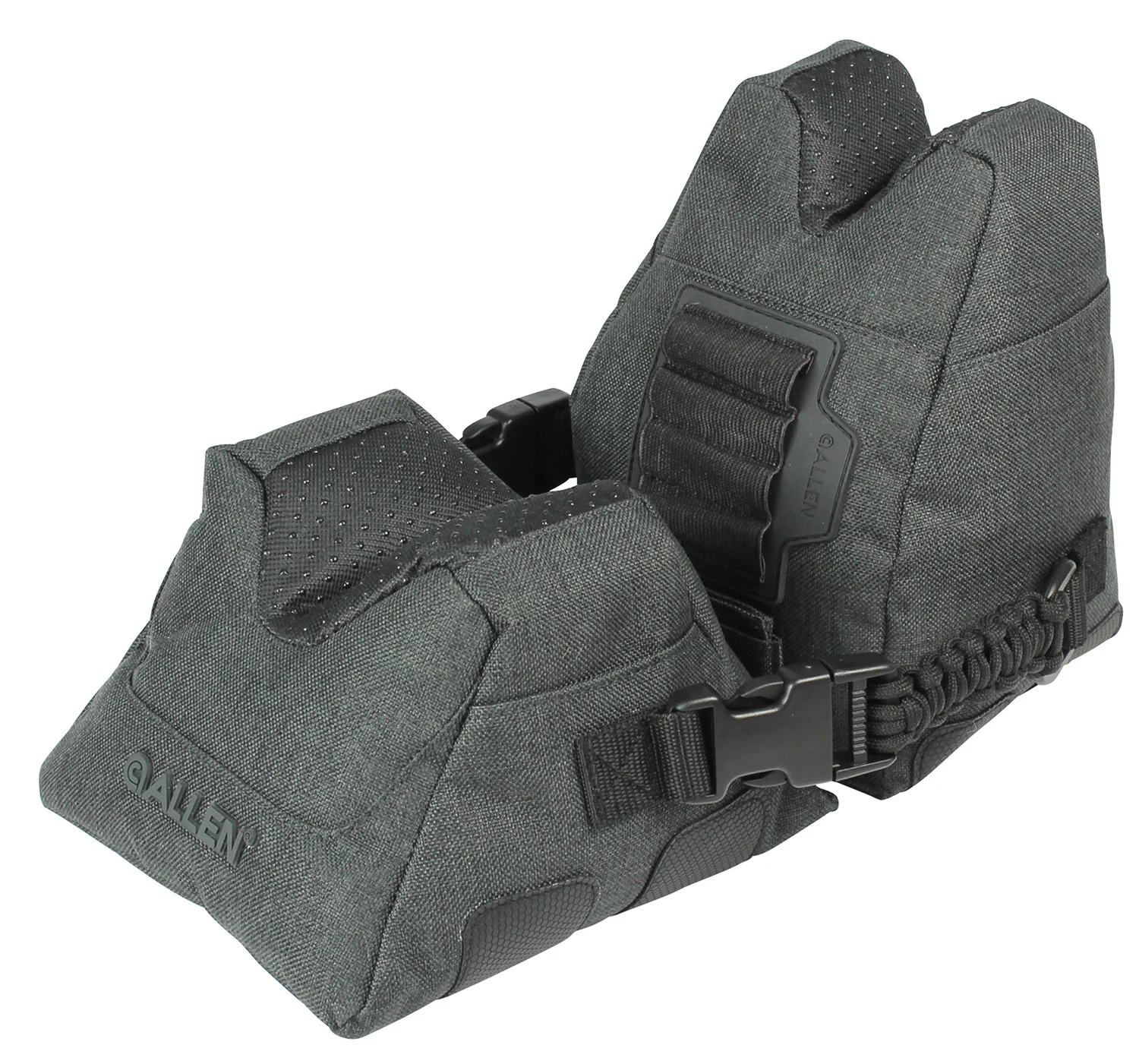 Allen 18417 Eliminator Prefilled Front and Rear Bag, Gray Polyester, Side Release Buckles, Weighs 4.50 lbs., 11.50" L x 7.50" H