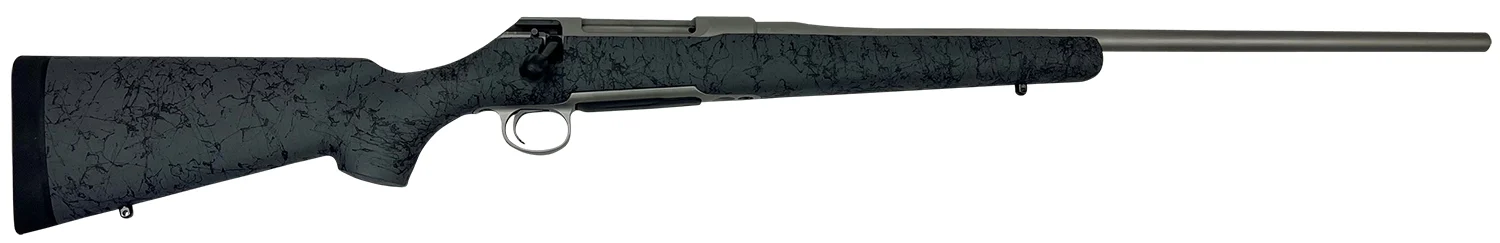 Sauer S1HSGP65C 100 6.5 PRC Caliber with 4+1 Capacity, 24" Barrel, Gray Cerakote Metal Finish & Gray Black Webbed Fixed HS Precision Stock Right Hand (Full Size)