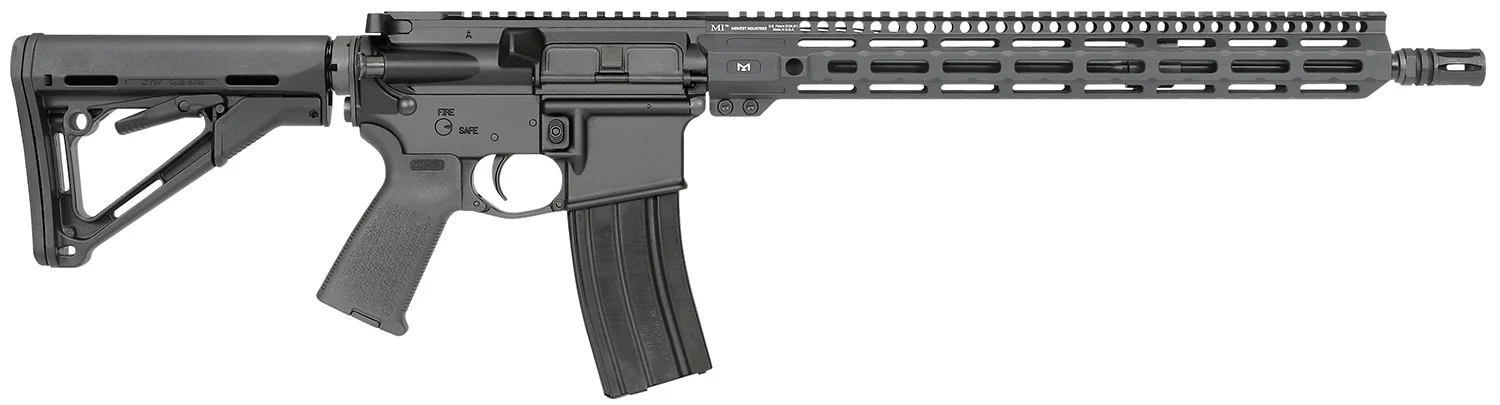 Midwest Industries MIFN16CRM15 Lightweight 223 Wylde 16" 30+1 Black Hard Coat Anodized Rec with 16" M-Lok Black 6 Position Magpul CTR Stock Black Magpul MOE Grip Right Hand