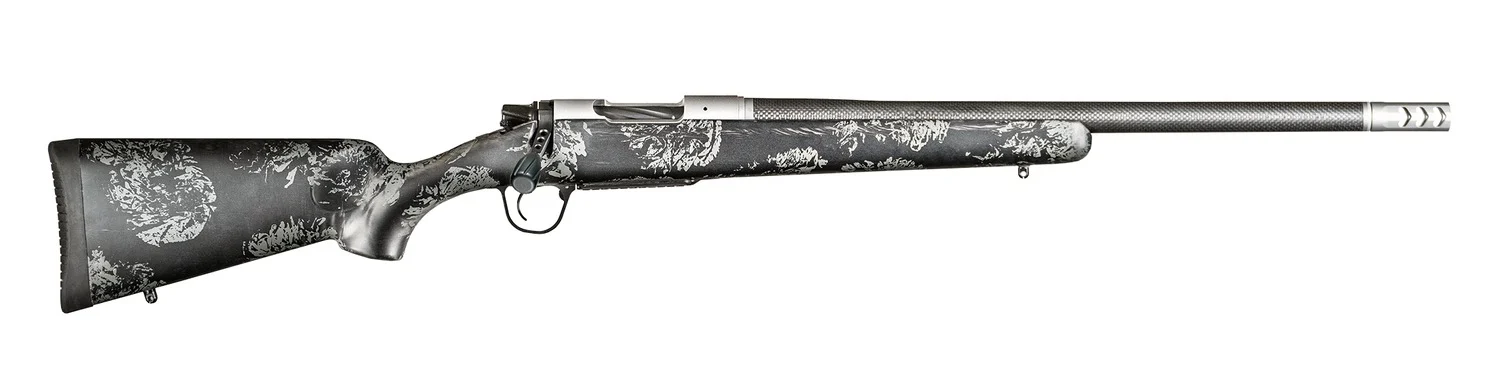 Christensen Arms 8010613700 Ridgeline FFT Full Size 6.5 PRC 3+1, 20" Stainless Steel Threaded Barrel, Stainless Aluminum Receiver, Black w/Gray Accents Fixed Sporter w/Flash Forged Technology Stock