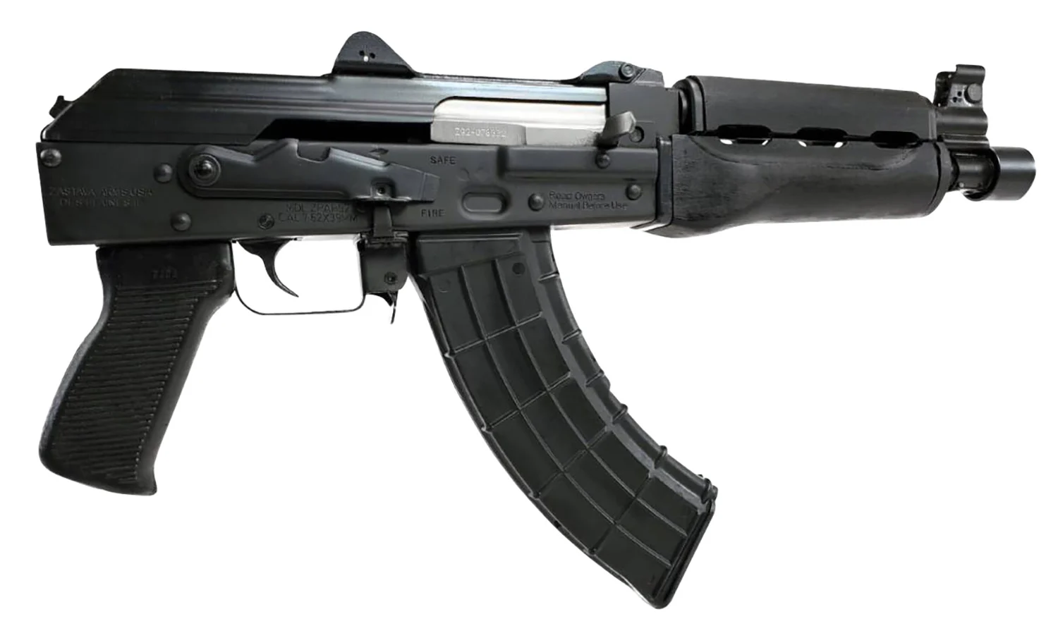 Zastava Arms Usa ZP92762M ZPAP 92 7.62x39mm 30+1 10" Black, Polymer Grip, Dark Wood Handgaurd