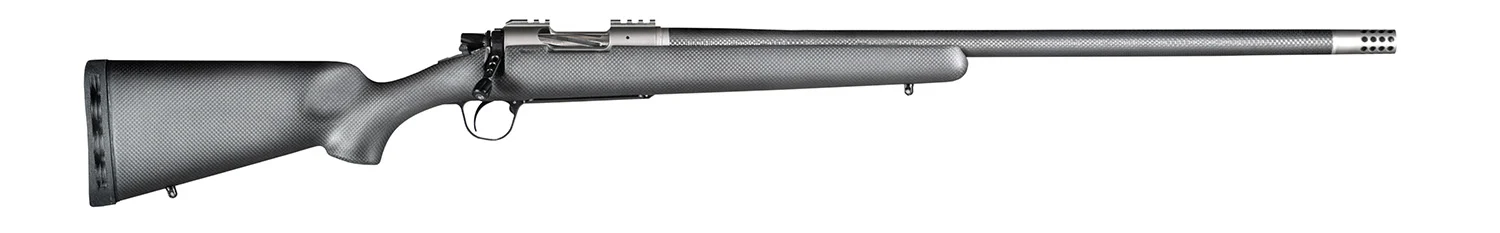 Christensen Arms 8010800700 Summit TI Full Size 6.8 Western 3+1, 24" Natural Titanium Steel Threaded Barrel, Natural Titanium Aluminum Receiver, Natural Carbon Fiber Fixed Sporter Stock
