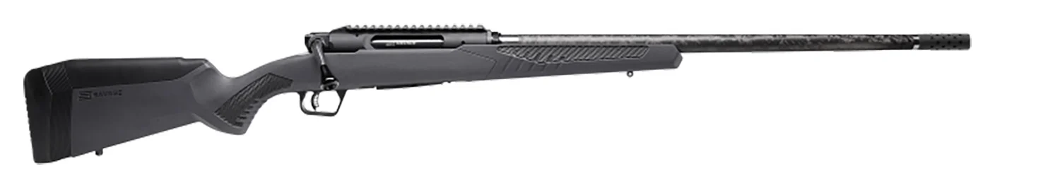 Savage Arms 57896 Impulse Mountain Hunter 300 WSM 2+1 24" Carbon Fiber Threaded Barrel, Black Aluminum Receiver w/Picatinny Rail, Gray AccuStock Synthetic Stock, Ambidextrous