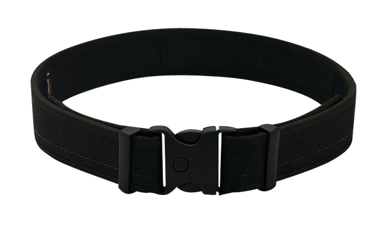 Uncle Mikes-leather(1791) BLTUM44/48MBL Deluxe Duty Gun Belt Matte Black Double Layer Nylon 44/48 2" Wide Buckle Closure