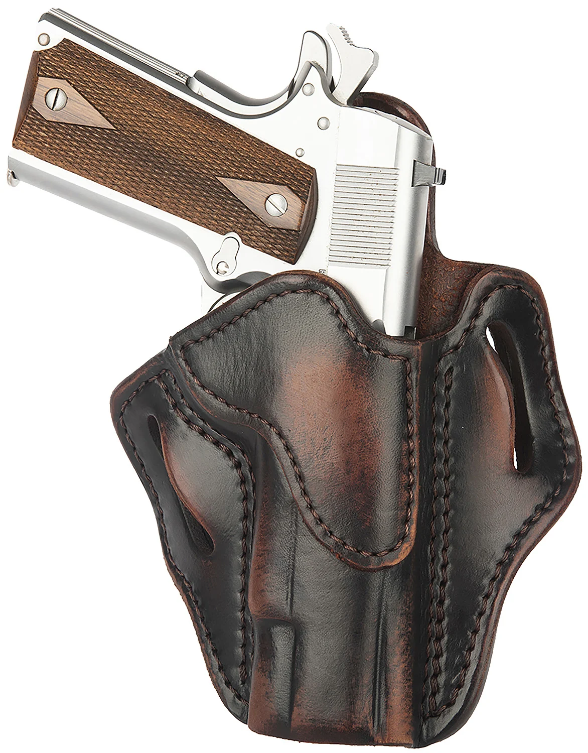 1791 Gunleather ORBH1VTGR BH1 Optic Ready OWB 01 Vintage Leather Belt Slide Fits 4-5" 1911 Right Hand