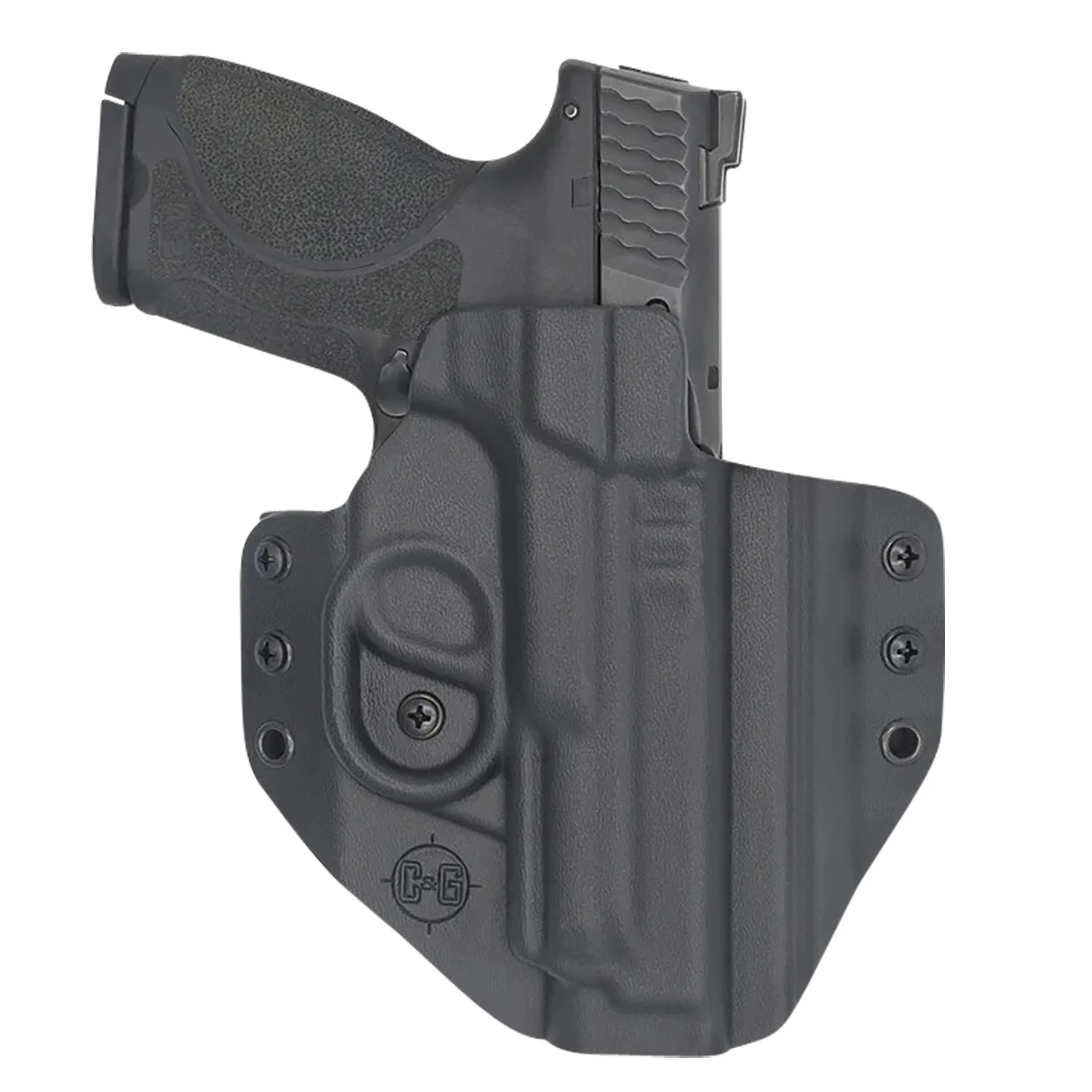 C&G Holsters 0566100 Covert OWB Black Kydex Belt Loop Fits S&W M&P 9/40 4.25"