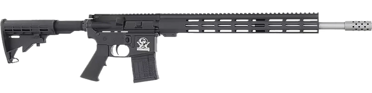 Great Lakes Firearms AR-15 450 Bushmaster 5+1 18" Stainless Barrel, Black Rec, A2 Grip, Carbine Stock, Compensator