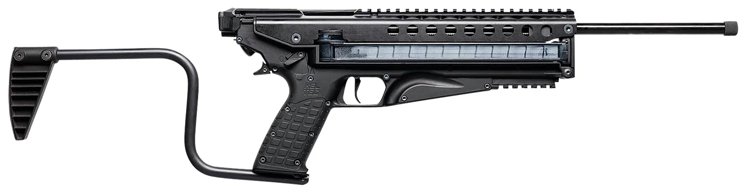 Kel-Tec R50BLK R50 5.7x28mm 50+1 16.10" Threaded Barrel, Black Receiver & Polymer Grip, Side-Folding Stock, Adjustable Sights, QD Sling Mount