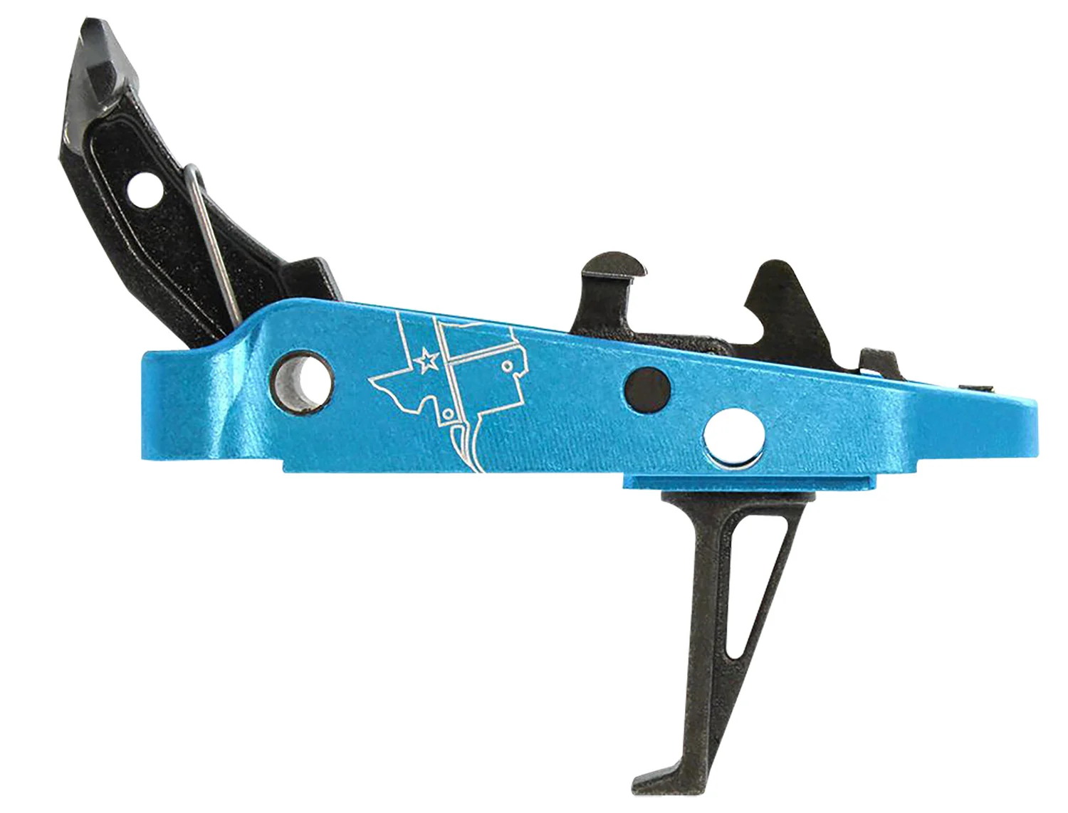 CMC Triggers 47403 Drop-In Trigger Group 2.0 Single-Stage Flat with 2.50 lbs Draw Weight Black w/ Blue Housing