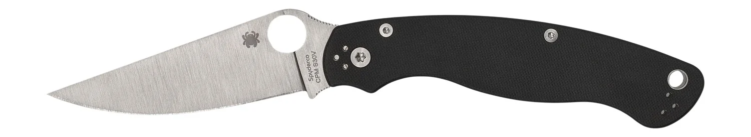Spyderco C36GP2 Military 2 4" Folding Plain Stonewashed CPM S30V SS Blade/Black Textured G10 Handle Includes Pocket Clip