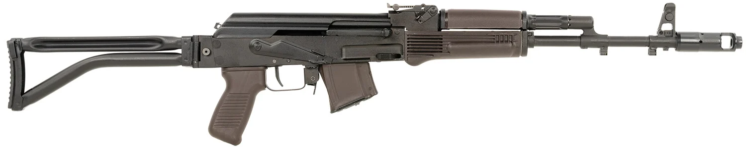 Arsenal SAM7SF-84EPM SAM7SF 84E 7.62x39mm 10+1 16.33" Black Steel Threaded Barrel, Black Forged & Milled Aluminum Receiver, Black Synthetic Folding Right Side Stock, Plum Polymer Grip