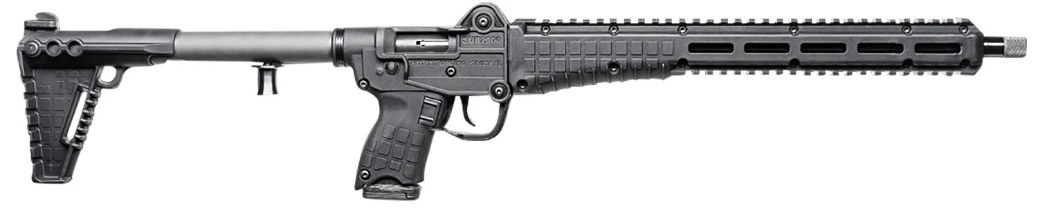 Kel-Tec SUB2K9GLKBLK SUB2000 Gen3 9mm Luger 15+1 16.15" Black Nitride Steel Threaded Barrel, Black Picatinny Rail Aluminum Receiver, M-LOK Handguard, Black Synthetic Folding Stock