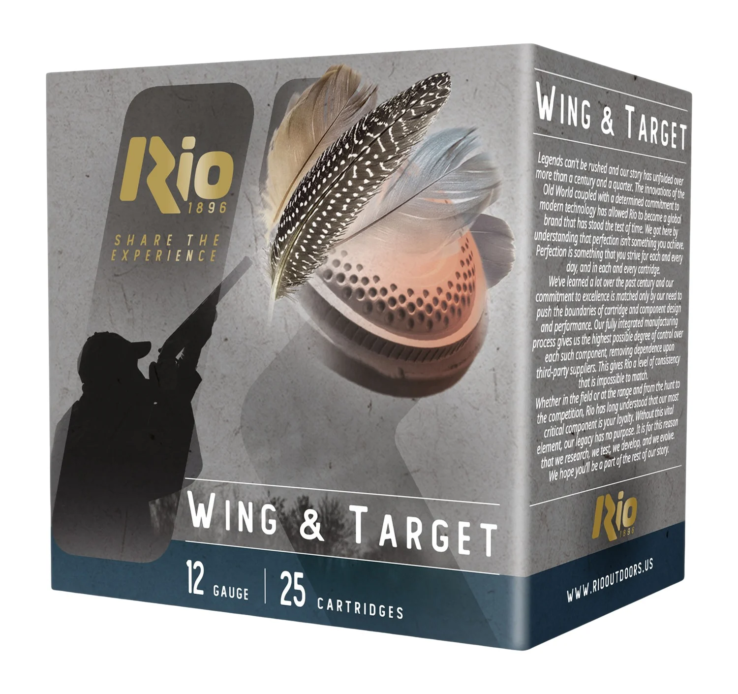 Rio Ammunition WT288 Wing & Target 12Gauge 2.75" 1oz 8Shot 25 Per Box/10 Case