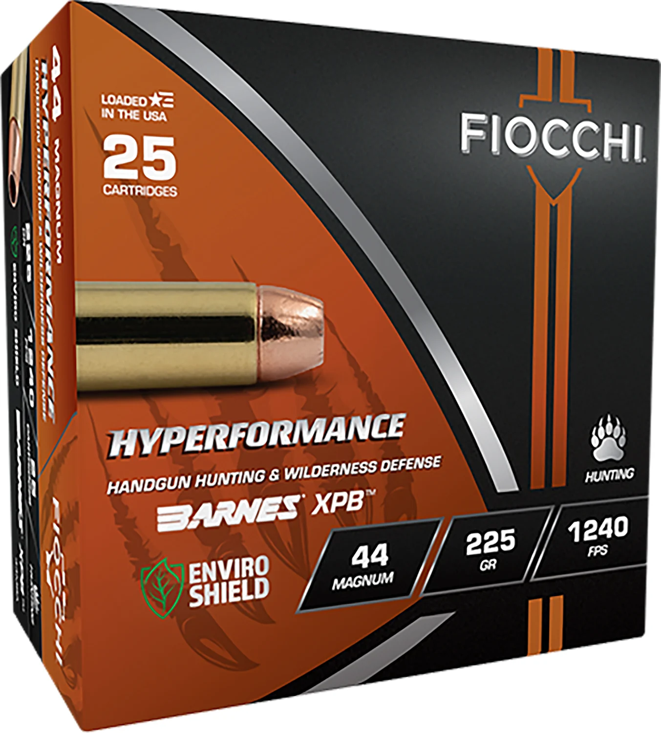 Fiocchi 44MBA Hyperformance 44RemMag 225gr XPB 25 Per Box/8 Case