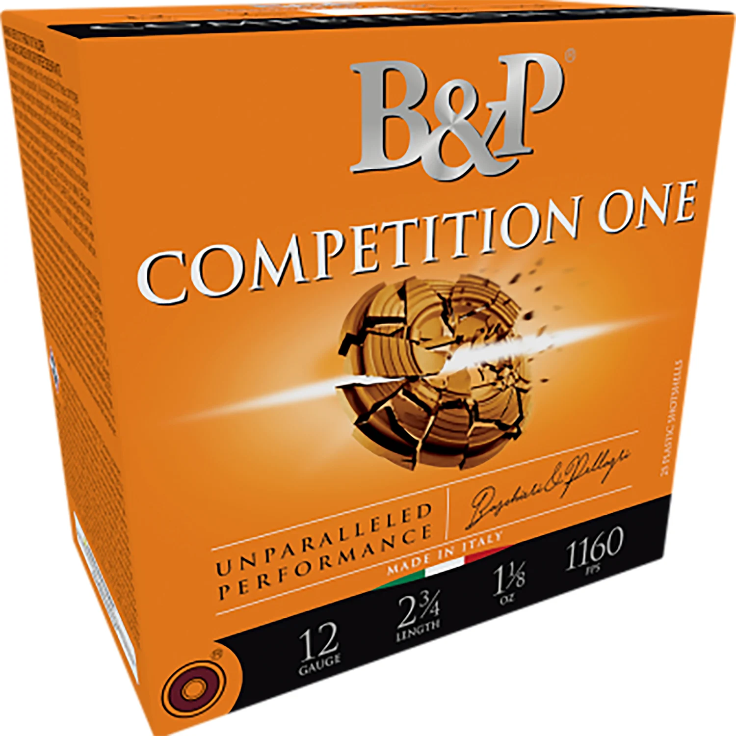 B&p Ammunition 12B1CP8 Competition One 12Gauge 2.75" 1oz 8Shot 25 Per Box/10 Case