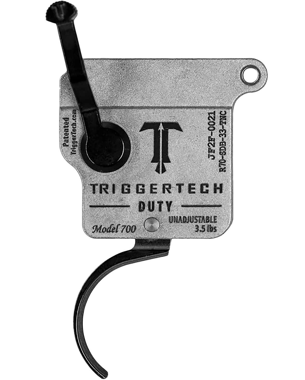 TriggerTech R70SDB33TNC Special Black Single-Stage Curved Fits Remington 700 Right
