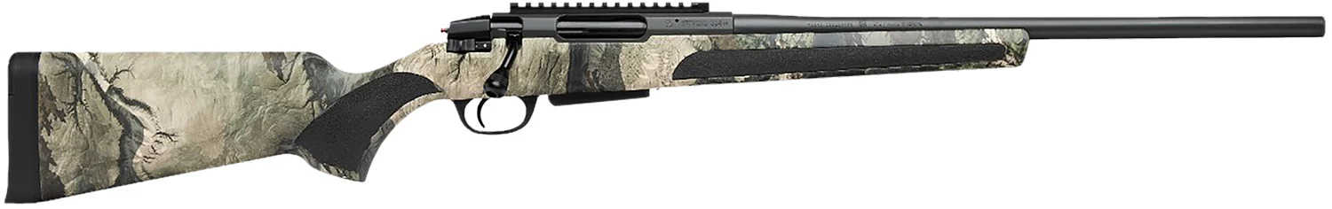 Stevens 19467 334 Bolt Action 308 Win 3+1 20" Camo/Dark Gray Carbon Steel Receiver Integrated Recoil Lug Ergonomic/Recoil Pad Synthetic Stock Picatinny Rail Right Hand