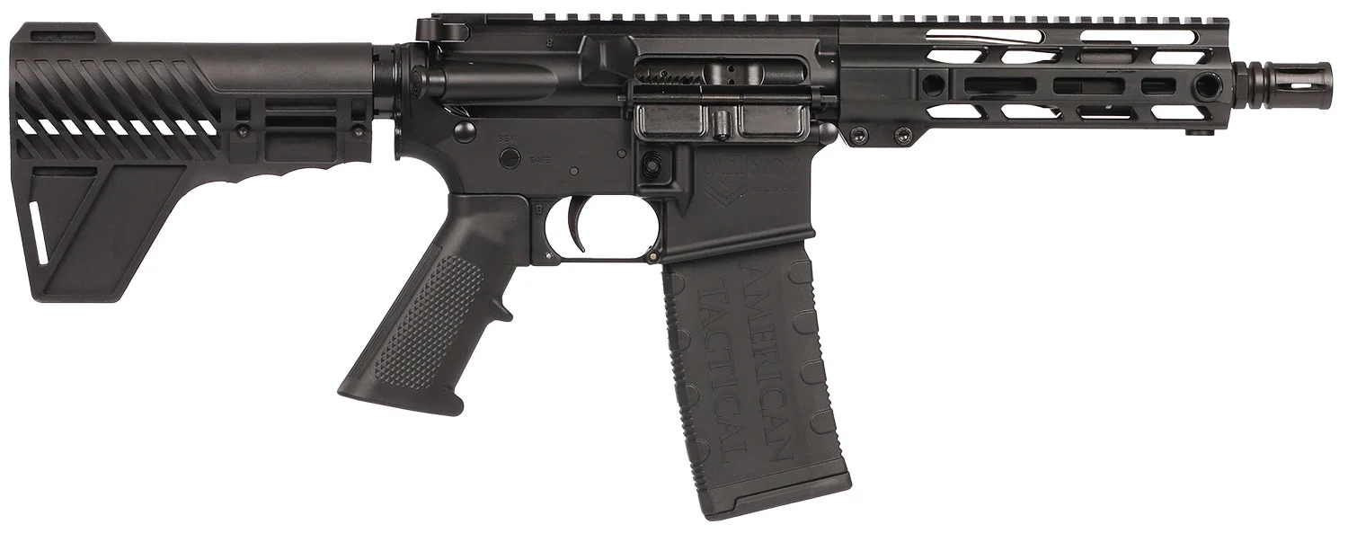 America Tactical Import MILSPORT 5.56MM, 7.5" Barrel, 30 Rounds, Black