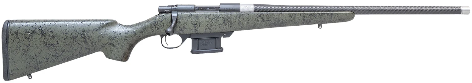 Howa HCE6ARCGRN 1500 Carbon Elevate 6mm ARC 20" Carbon Fiber Wrapped Threaded Barrel, Black Drilled & Tapped Steel Receiver, Fixed Stocky's OD Green w/Black Webbing Synthetic Stock, Right Hand