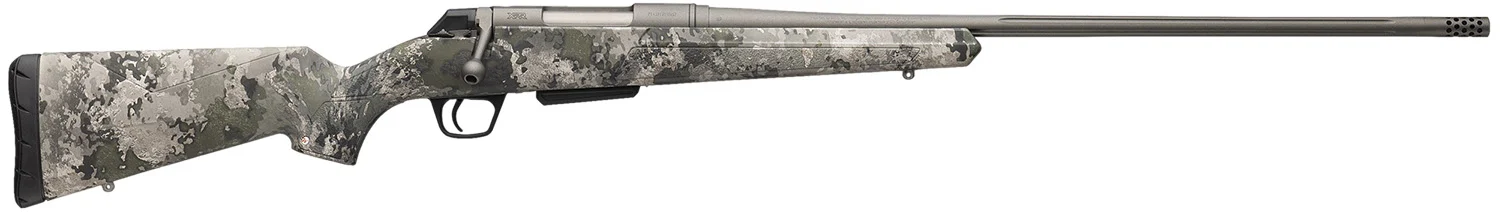 Winchester Repeating Arms 535800228 XPR Extreme 30-06 Springfield 3+1 24" Tungsten Cerakote Fluted Threaded Barrel & Drilled & Tapped Steel Receiver, Fixed TrueTimber VSX Synthetic Stock