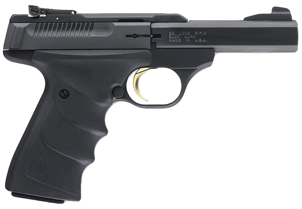 Browning 051408490 Buck Mark Standard Micro *CA Compliant 22 LR 10+1 4" Slab Side Barrel, Matte Black Serrated Steel Slide & Aluminum Frame, Black Overmolded Grips