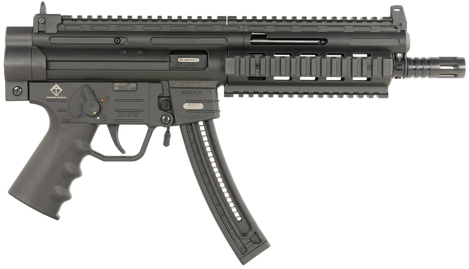ATI GERGGSG1622P GSG-16 22 LR 22+1 16.25" Black Non-Threaded Barrel, Black Picatinny Rail Receiver, Polymer Grip