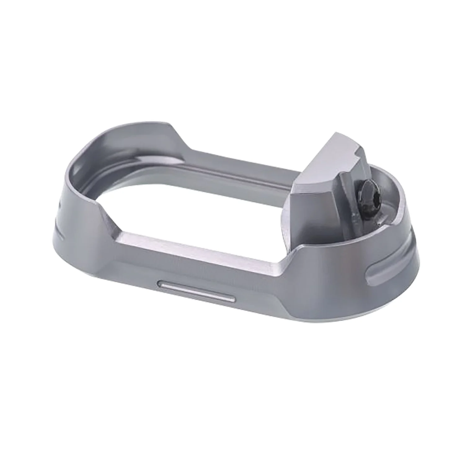 Tyrant CNC TDG17MWG4GREYBLACKSCRE Magwell Fits Glock 17 Gen4 Grey Aluminum