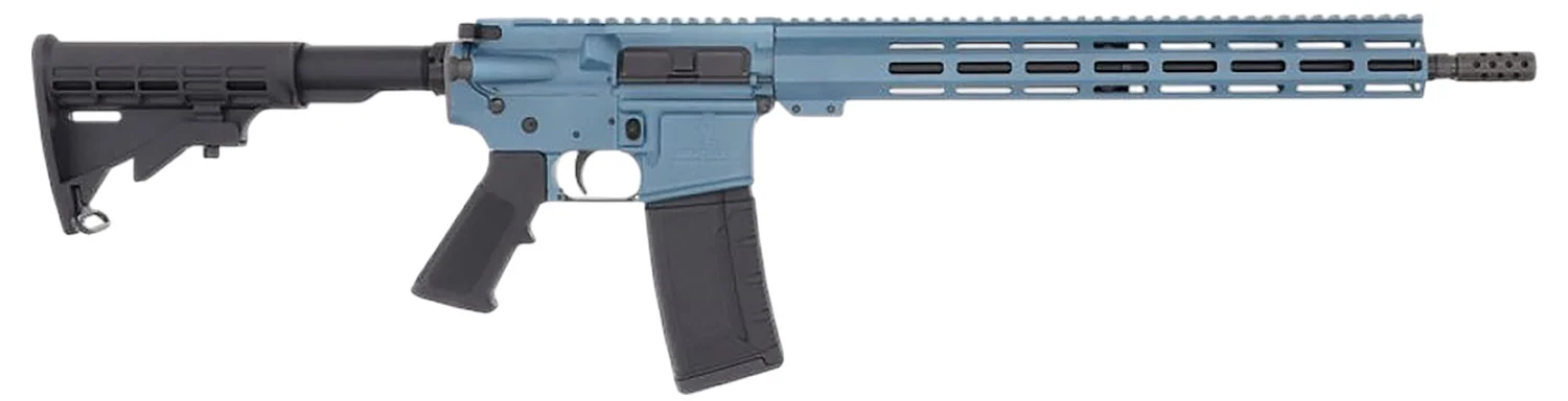 Great Lakes Firearms GL15223BLU AR-15 223 Wylde 30+1 16" Black Nitride Threaded Barrel, Blue Titanium Cerakote Aluminum Receiver w/Picatinny Rail, M-LOK Handguard, Black Polymer Stock, Mil-Spec Grip