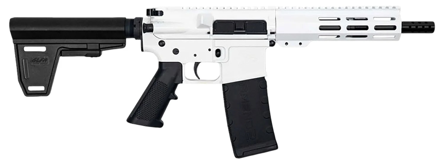 Great Lakes Firearms GL15223PBWHT AR-15 223 Wylde 30+1 7.50" Black Nitride Threaded Barrel, M-LOK Handguard, White Cerakote Aluminum Receiver w/Picatinny Rail, Black Polymer Mil-Spec Grip