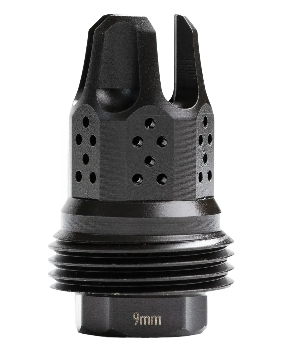 Jk Armament JKMDHDCF14 War Eagle Compensator/Flash Hider Black Nitride Stainless Steel 1/2"x28 Threads 9mm