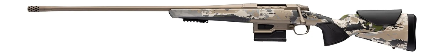 Browning 036127227 X-Bolt 2 Speed LR Full Size 7mm Rem Mag 5+1 26" Smoked Bronze Cerakote Fluted & Steel Drilled & Tapped Receiver, Picatinny Rail Forend, Ovix Camo w/Black Overmold Adj Comb & LOP Syn