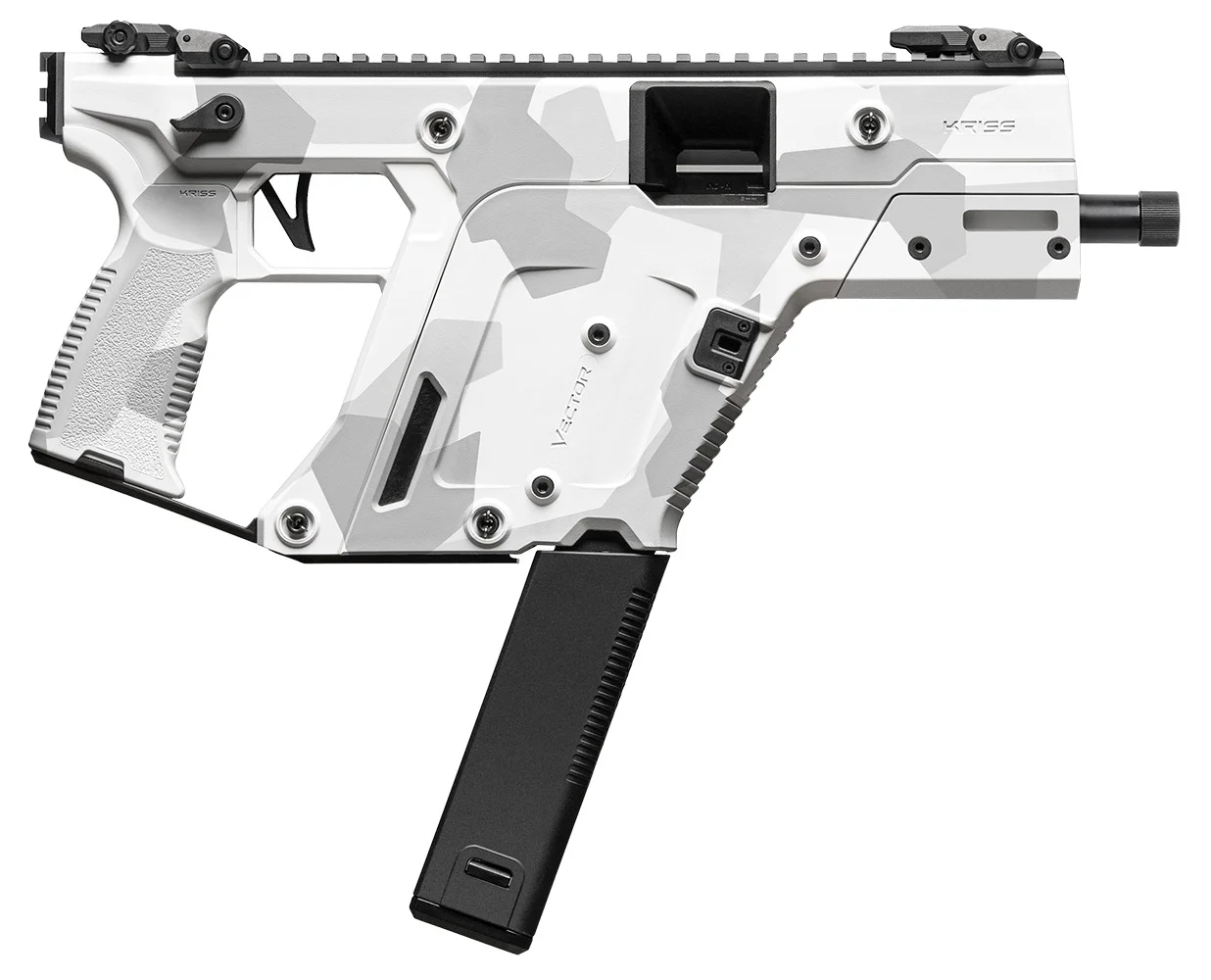 Kriss USA KV103PAD00 Vector SDP Gen3 10mm Auto 33+1 5.50" Black Nitride Threaded Barrel, Arctic Delta Cerakote Receiver w/Picatinny Rail, Rear Picatinny Rail, M-LOK Handguard, White Polymer Grip