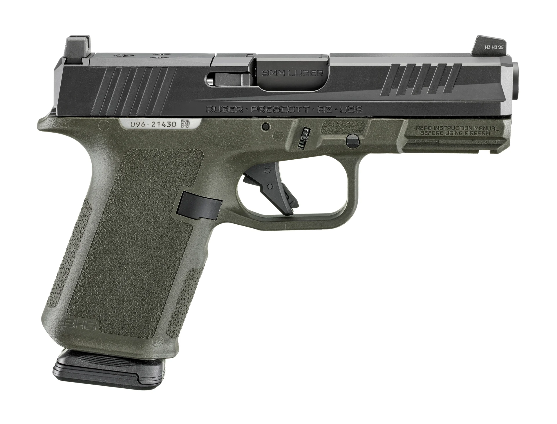 RUGER RXM 9MM 15RD OR NS ODG