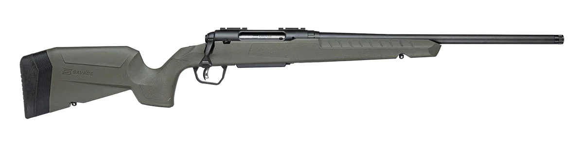 Savage Arms 33117 Axis 2 308 Win 4+1 20" Matte Black Carbon Steel Threaded Barrel, Drilled & Tapped Receiver, OD Green Fixed w/Pistol Grip Synthetic Stock, Right Hand