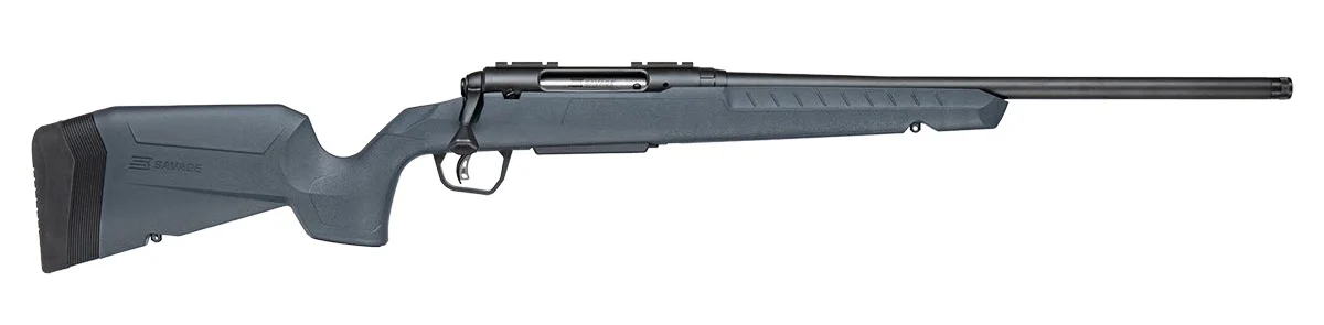 Savage Arms 33125 Axis 2 22-250 Rem 4+1 20" Matte Black Carbon Steel Threaded Barrel, Drilled & Tapped Receiver, Gray Fixed w/Pistol Grip Synthetic Stock, Right Hand