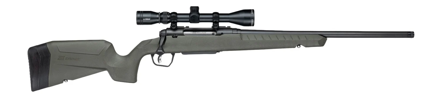 Savage Arms 33168 Axis 2 XP w/Optic 25-06 Rem 4+1 20" Matte Black Carbon Steel Threaded Barrel, Drilled & Tapped Receiver, OD Green Synthetic Fixed w/Pistol Grip Stock, 3-9x40mm Duplex Scope, Right Ha