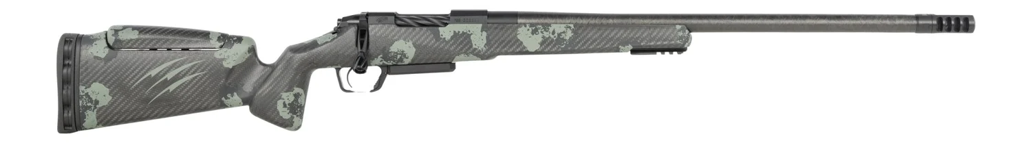 Fierce Firearms RIVSCX7PRC22BF Carbon Rival XP 2.0 7mm PRC 3+1 22" Carbon Fiber Match Grade Barrel, Black Cerakote Stainless Steel Drilled & Tapped Receiver, Forest Camo Push Button Adj Cheek Piece Ca