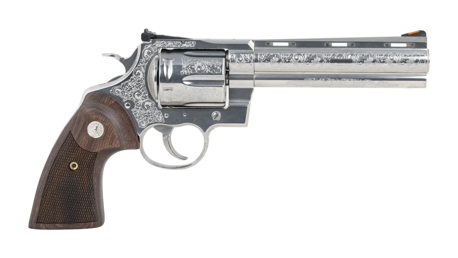 Colt Mfg ANACONDASP6RTSSEG Anaconda Sports South Exclusive 44 Mag 6 Shot 6" Stainless Steel Barrel, Cylinder & Frame, Walnut Grip, Transfer Bar Safety, Exposed Hammer